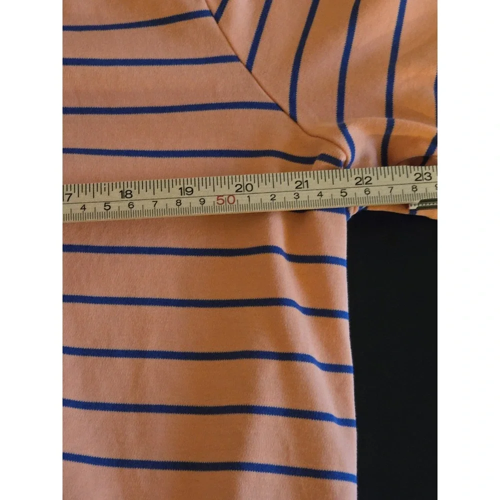 Polo Ralph Lauren Mens Large Classic Fit Orange With‎ Blue Stripes